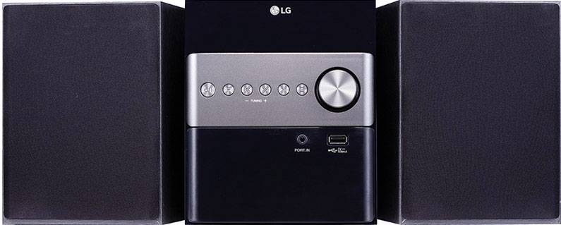 LG Electronics CM1560DAB Chaîne stéréo Bluetooth, CD, USB, DAB+, avec caisson d'enceinte 2 x 5 W noir