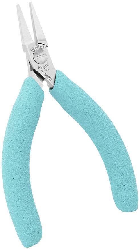 Weller Erem® 542E antistatique (ESD) Pince à becs plats plate Acier à outils, Mousse 120 mm