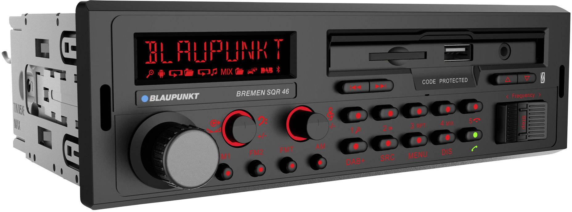Blaupunkt Bremen SQR 46 DAB Autoradio tuner DAB+, kit mains libres bluetooth, design rétro