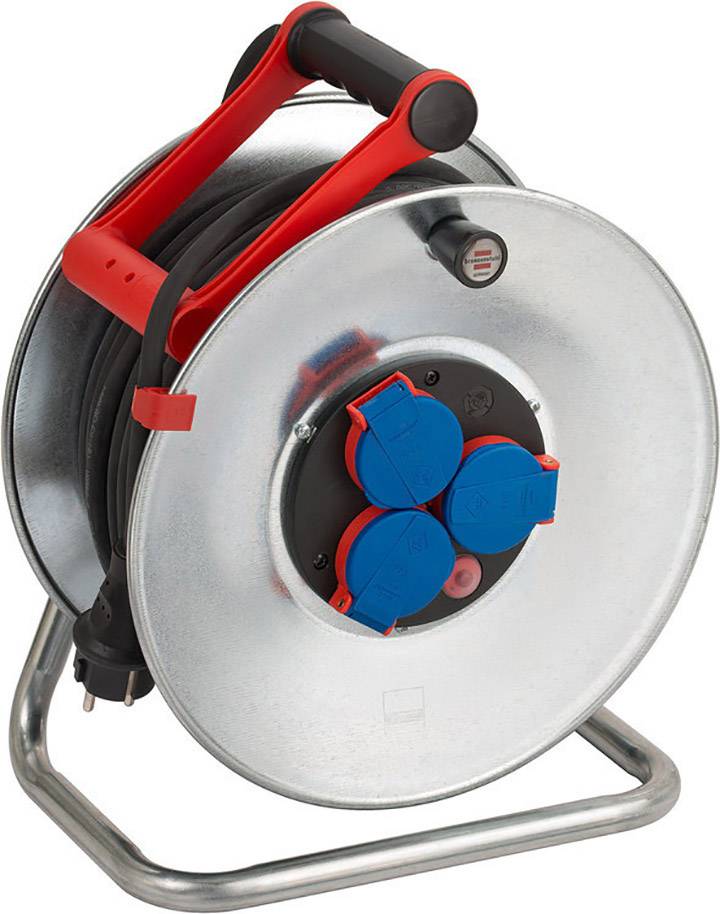 Enrouleur de câble Brennenstuhl 1198260 40.00 m noir Prise mâle + contact de protection 1 pc(s)