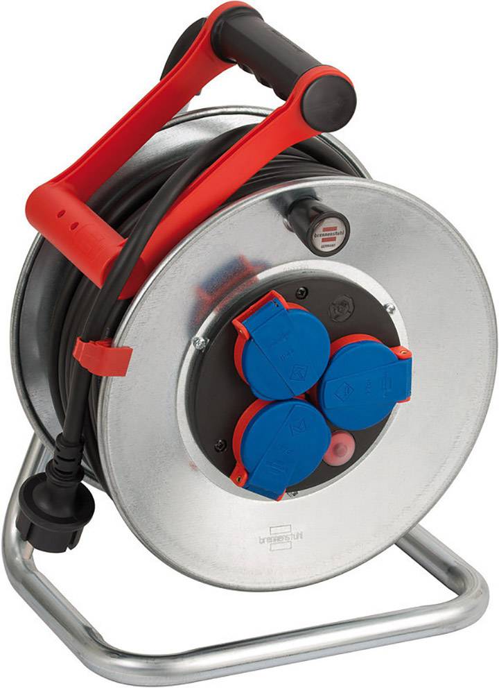 Enrouleur de câble Brennenstuhl 1198390 25.00 m noir Prise mâle + contact de protection 1 pc(s)
