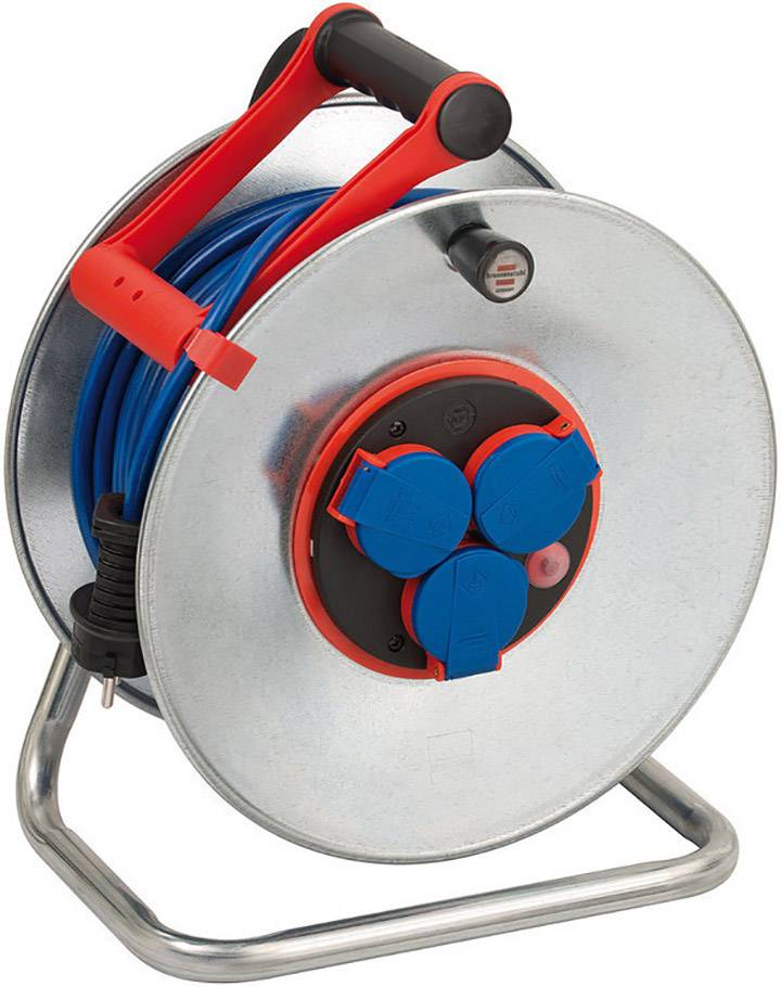 Brennenstuhl 1199930 Enrouleur de câble 50.00 m bleu Prise mâle + contact de protection