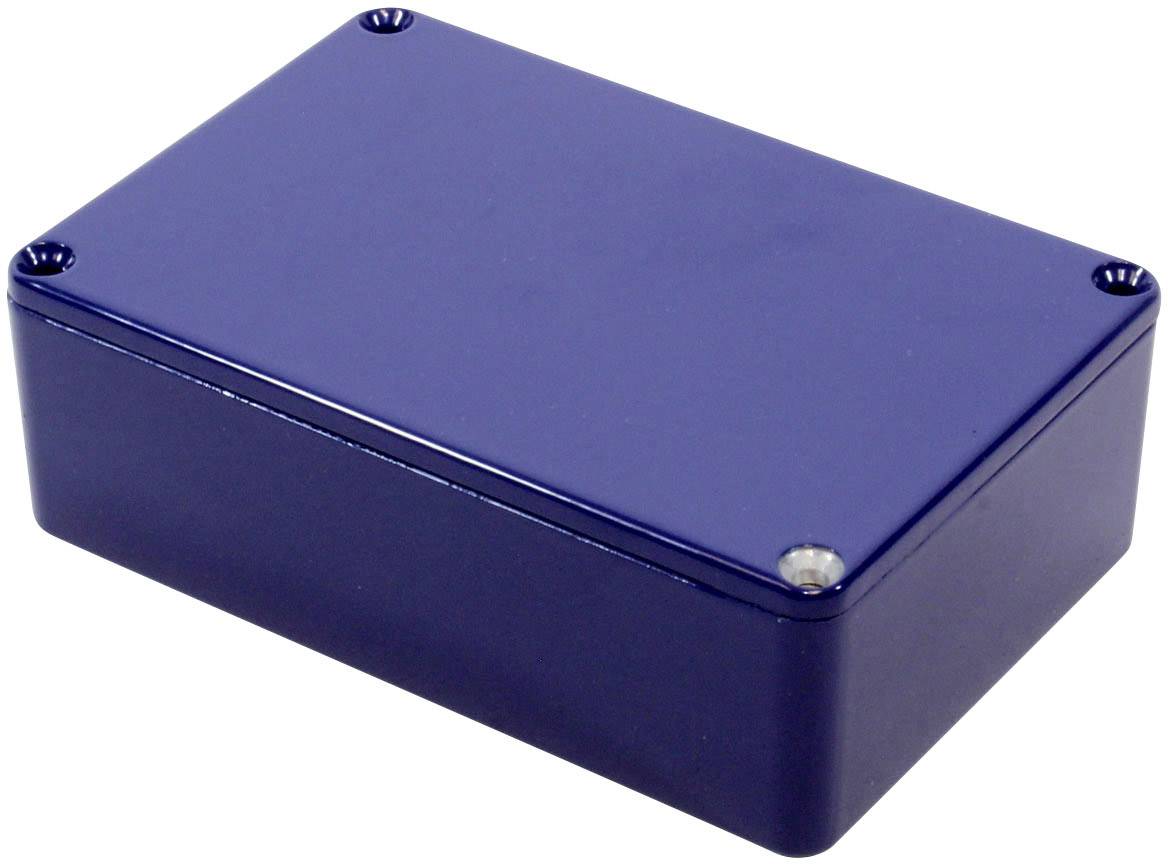 Hammond Electronics 1590B3CB Boîtier universel 116 x 77 x 38 Aluminium coulé sous pression bleu 1 pc(s)