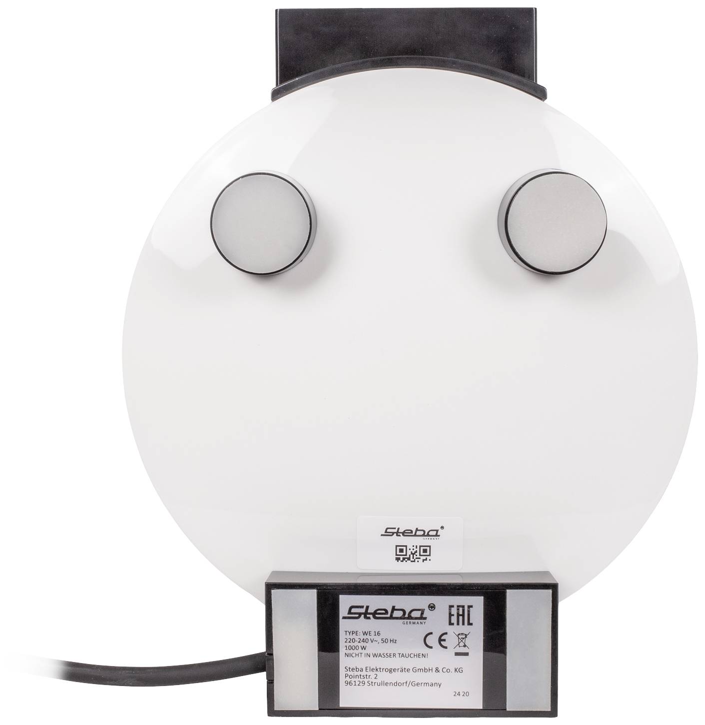 Steba WE 16 Gaufrier noir, blanc