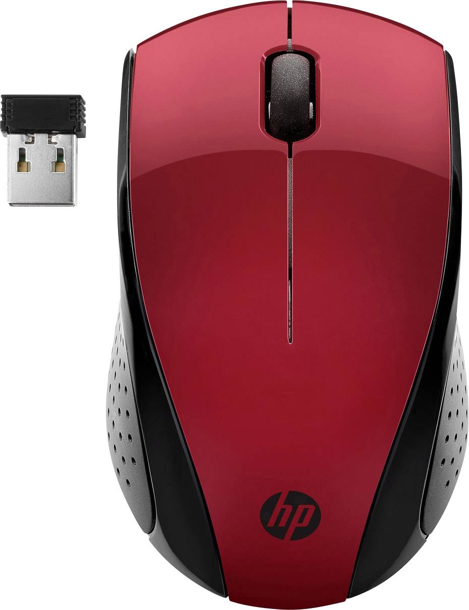 HP 220 Souris radio optique rouge 3 Boutons 1300 dpi molette intégrée