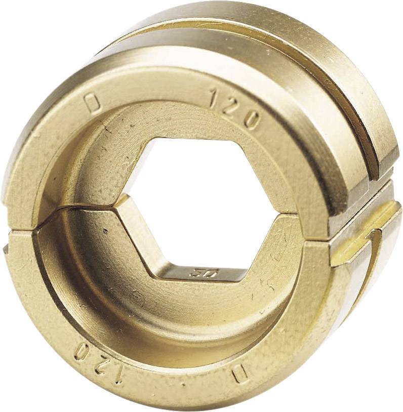 Une pièce hexagonale en laiton pour outils, avec des chiffres imprimés sur ses bords.