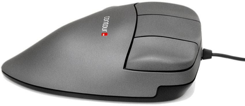 Souris Contour Design Mouse M USB optique ergonomique gris