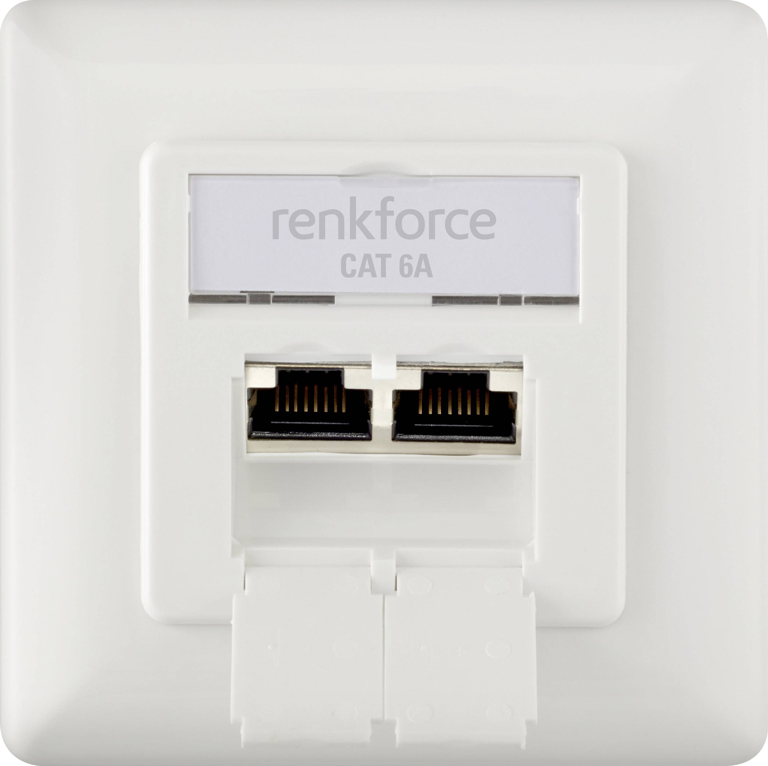 Renkforce Prise réseau encastré insert CAT 6a 2 ports blanc