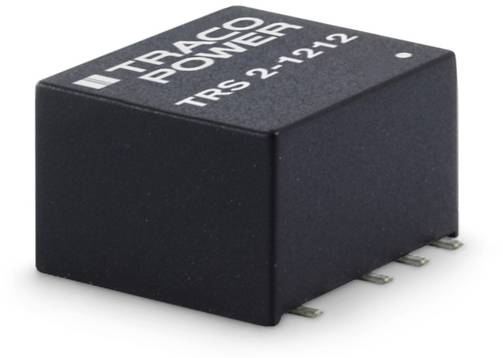 Un composant électronique noir portant l'inscription 'TRACO POWER TRS 2-1212'. Il s'agit d'un régulateur de tension.
