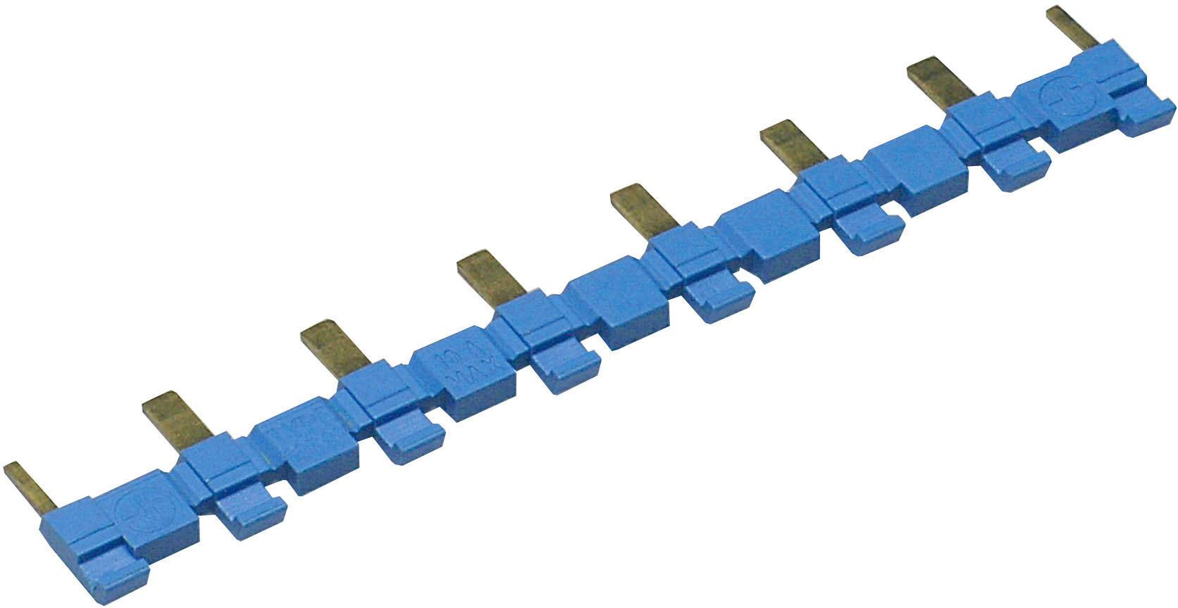 Bande de connexion bleue avec neuf contacts latéraux.