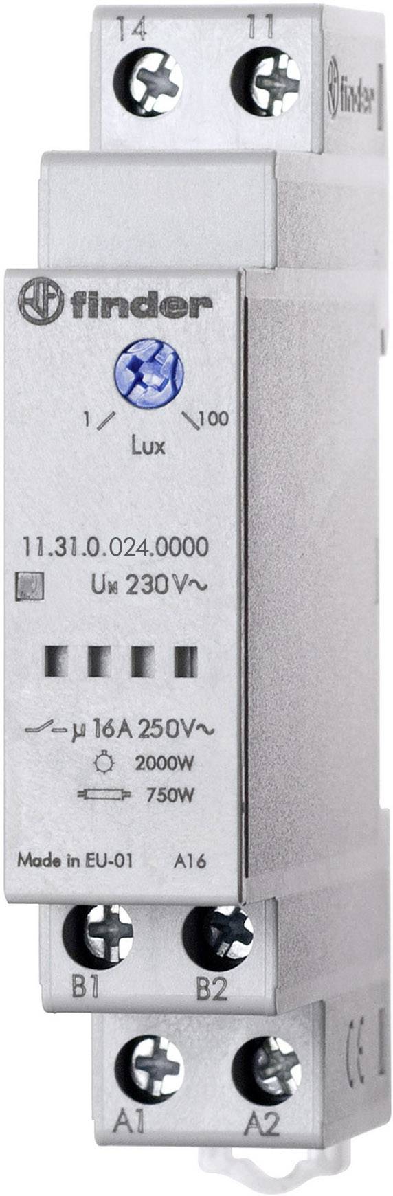 Finder Interrupteur crépusculaire 1 pc(s) 11.31.0.024.0000 Tension de fonctionnement:12 V, 24 V Sensibilité à la lumière: 1, 30