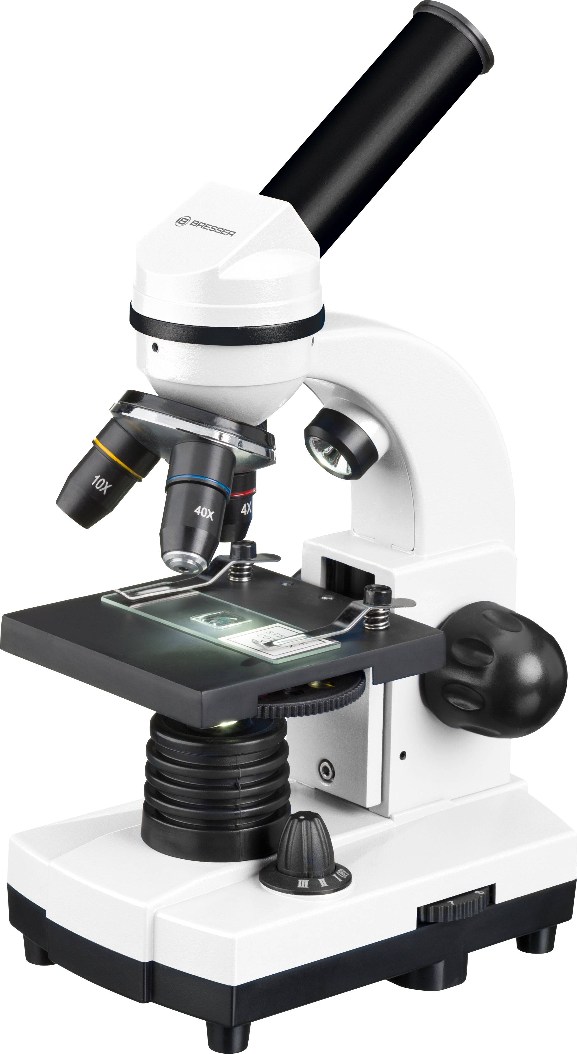 Bresser Optik 8855610GYE000 Biolux SEL Microscope pour enfants monoculaire 1600 x lumière réfléchie, lumière transmise