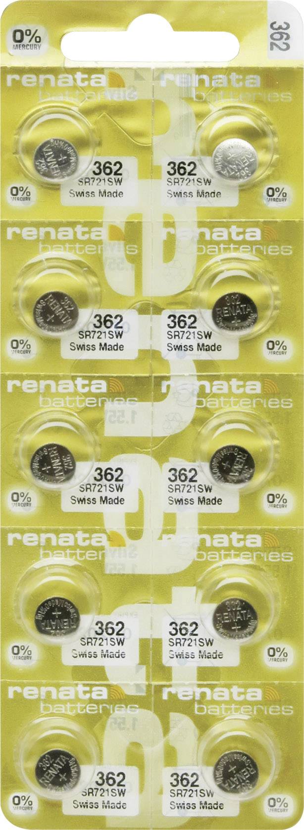 Renata Pile bouton 362 10 pc(s) 24 mAh