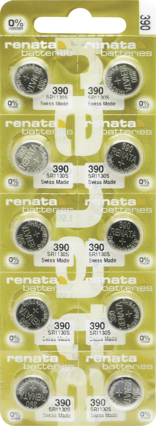 Renata Pile bouton 390 10 pc(s) 80 mAh