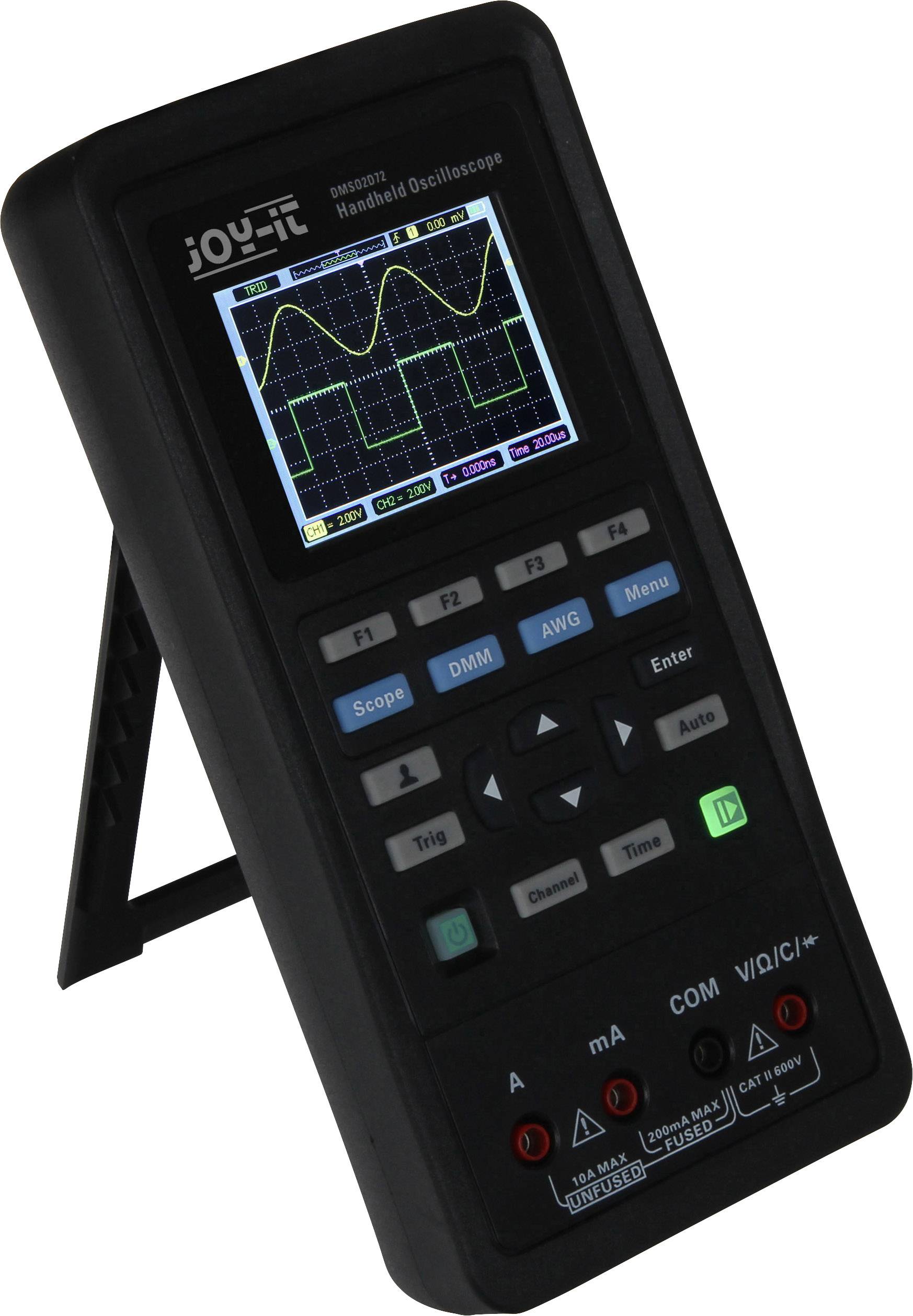 Oscilloscope, Multimètre, Générateur de signaux Joy-it DMSO2D72 1 Hz - 70 MHz Triangulaire, Arbitraire, Sinusoïdale, Rectangulaire