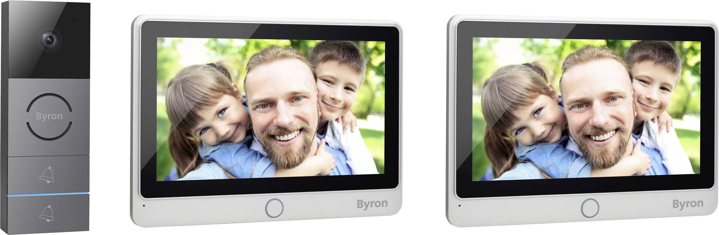 Byron Interphone vidéo filaire, 2 fils Set complet
