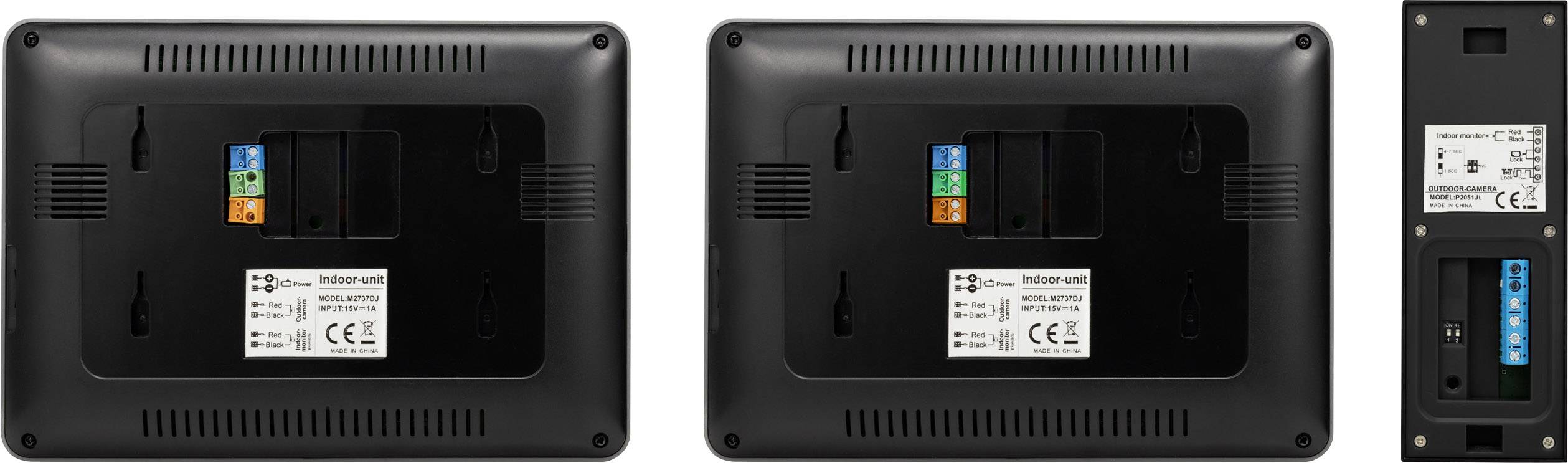 Byron Interphone vidéo filaire, 2 fils Set complet
