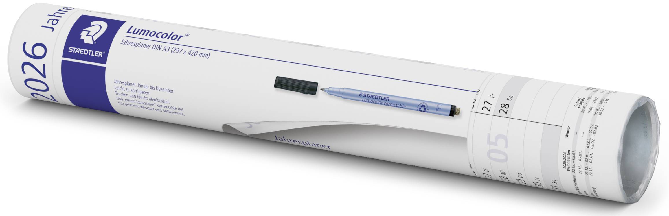 Staedtler Calendrier mural 641 YP-1DE 641 YP-1DE 14 mois/1 page 1 pc(s)