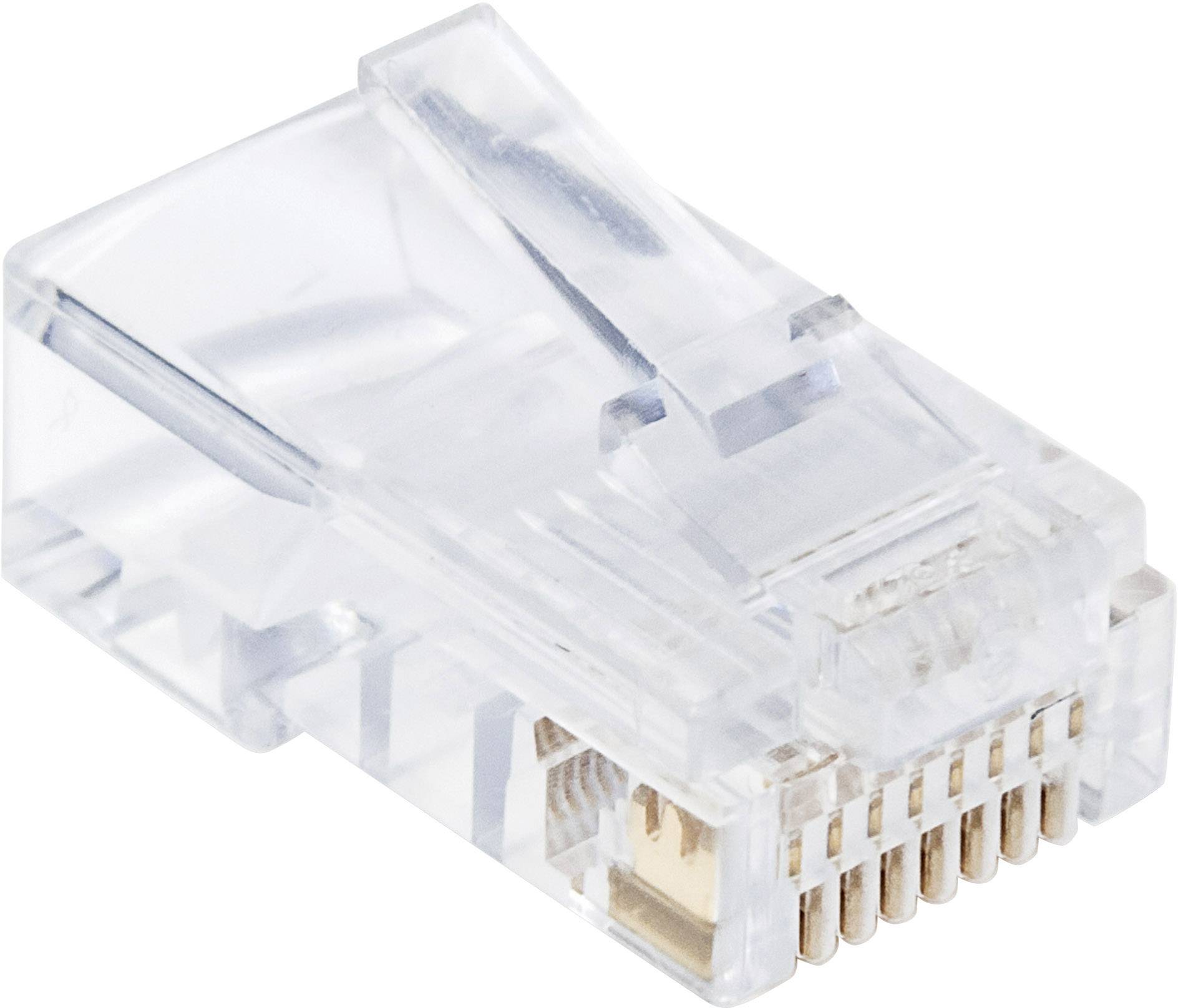 Intellinet Pack de 100 connecteurs modulaires RJ45 Intellinet Cat5e Pro Line UTP 3 points pour fil massif 100 fiches mâles dans