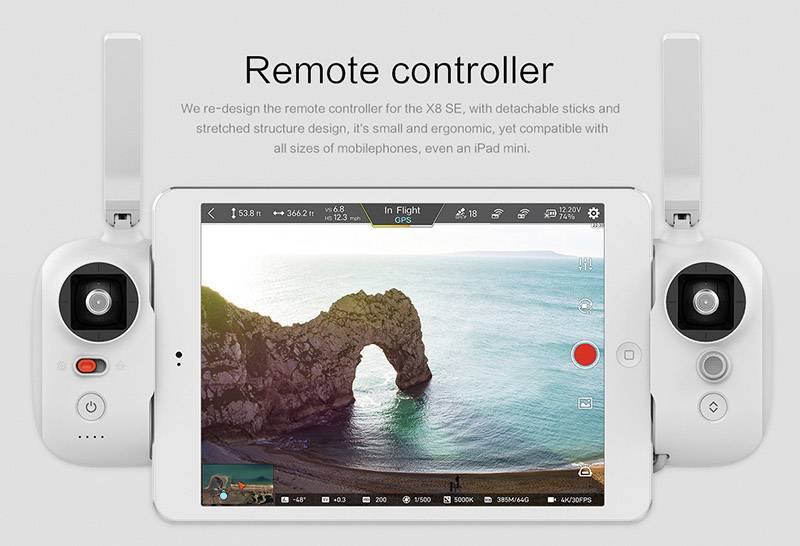 Xiaomi FIMI X8 SE 2020 prises de vue aériennes Drone quadricoptère prêt à voler (RtF) avec Smart Controller blanc