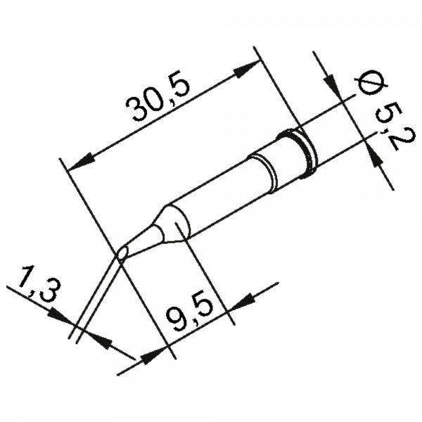 Ersa 0102PDLF06L Panne de fer à souder forme de crayon Taille de la panne 0.60 mm Contenu 1 pc(s)