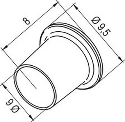 Ersa 0472CR Buse à air chaud Taille de la panne 6 mm Longueur de la panne 8 mm Contenu 1 pc(s)