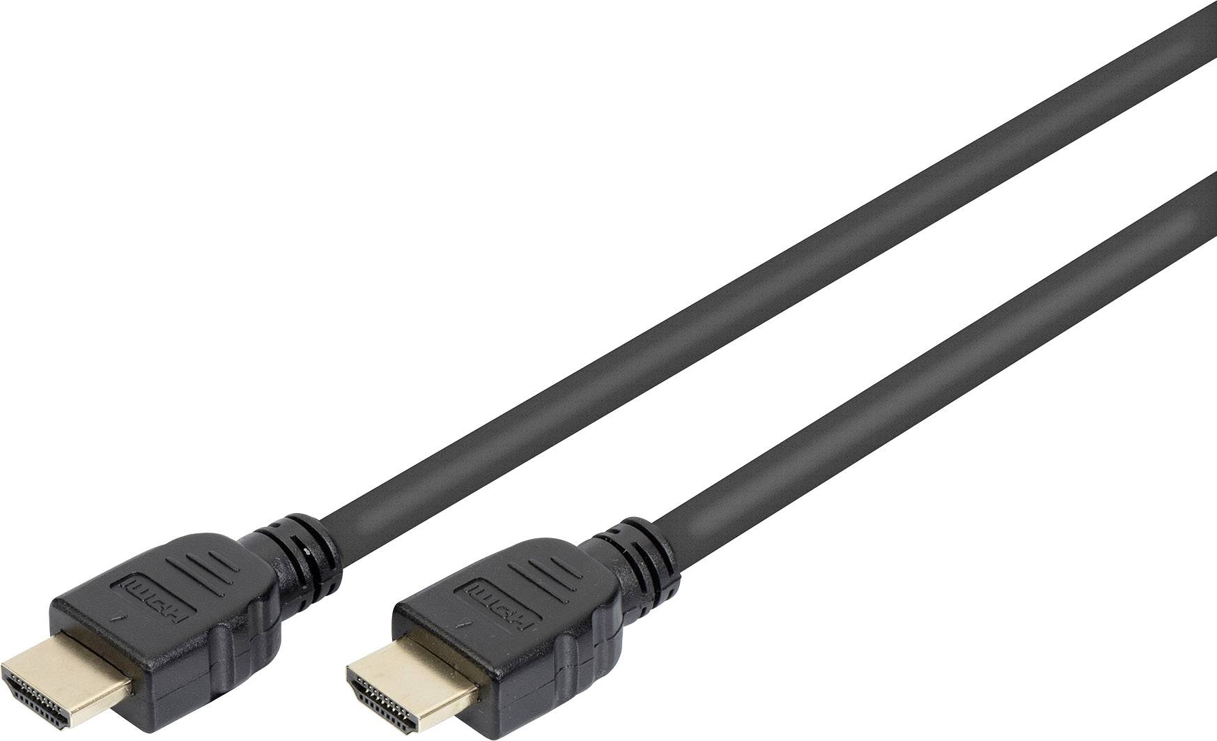 Deux câbles HDMI noirs avec des connecteurs rectangulaires utilisés pour la transmission de signaux audio et vidéo.