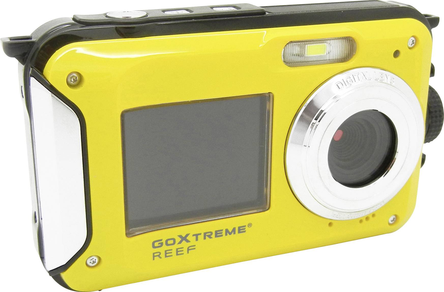 GoXtreme Reef Yellow Appareil photo numérique 24 Mill. pixel jaune vidéo Full HD, étanche jusqu'à 3 m, caméra submersible