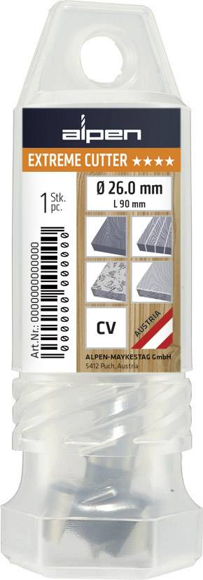 'Extreme Cutter' de Alpen, diamètre 26,0 mm, longueur 90 mm. L'emballage présente des images d'applications, fabriqué en Autriche.