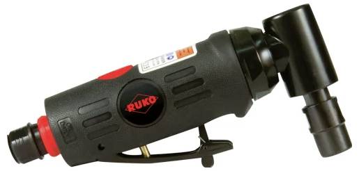 Outil pneumatique RUKO noir avec poignée en T et adaptateur de perceuse angulé, présenté sur un fond blanc.