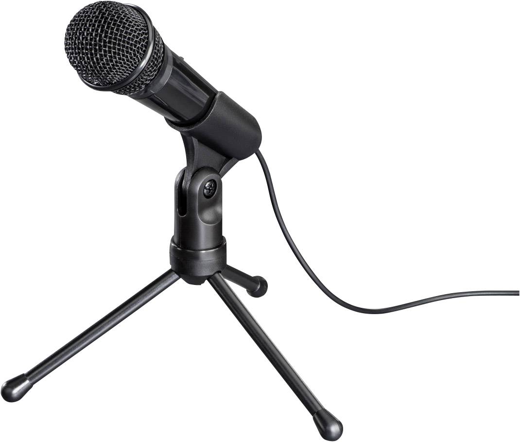 Hama MIC-935 Allround Sur pied Micro PC Type de transmission (détails):filaire avec trépied microphone (jack 3,5 mm) filaire noir