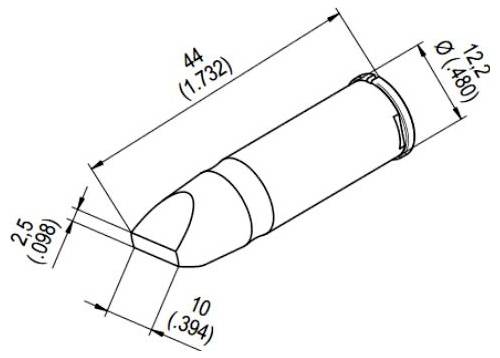Ersa 0242CDLF100 Panne de fer à souder Taille de la panne 10 mm Contenu 1 pc(s)