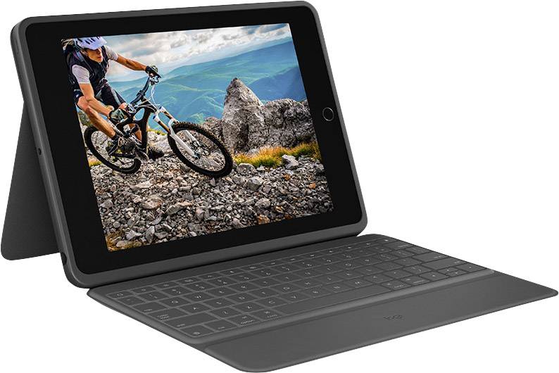 Logitech Rugged Folio Clavier pour tablette avec étui Adapté à la marque (tablette): Apple iPad 10.2 (2019), iPad (9e génération)