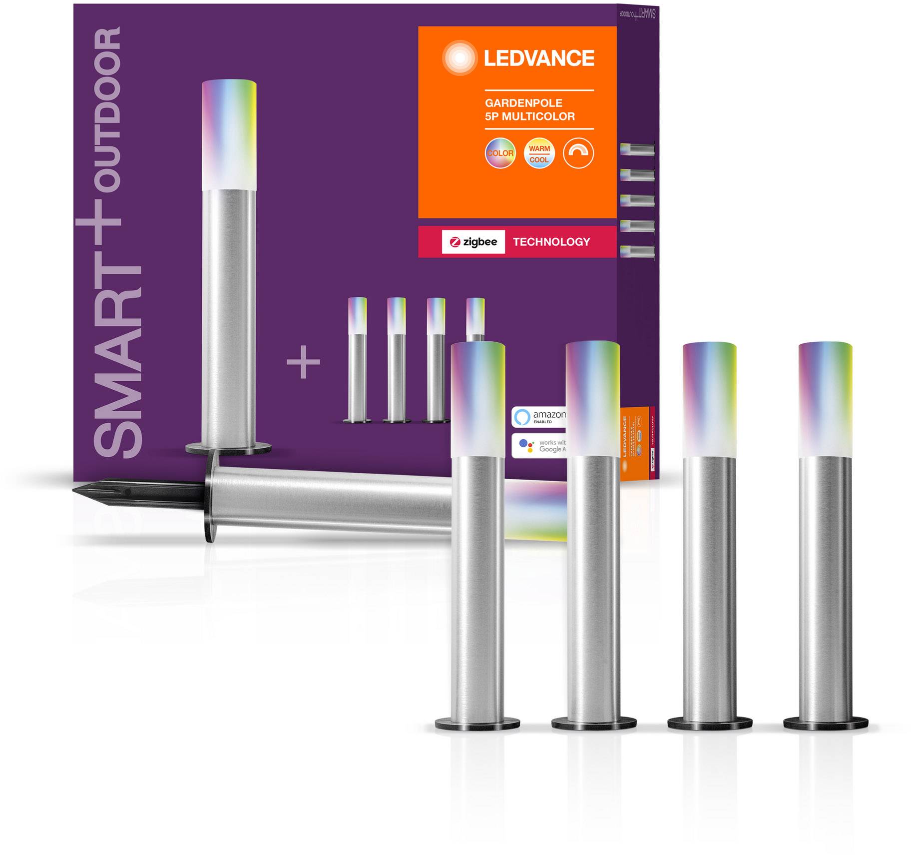 LEDVANCE Smart+ Spot de jardin LED LED intégrée 8.7 W RVBB