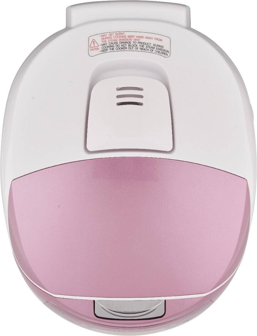 Un appareil électrique de couleurs rose et blanc, ressemblant à un appareil de poche, avec un bouton de commande sur le dessus. Il pourrait s'agir d'un épilateur.