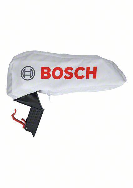 Sac d'aspirateur avec inscription 'BOSCH' en rouge et logo noir et blanc. Utilisé pour la collecte des saletés dans les machines Bosch.