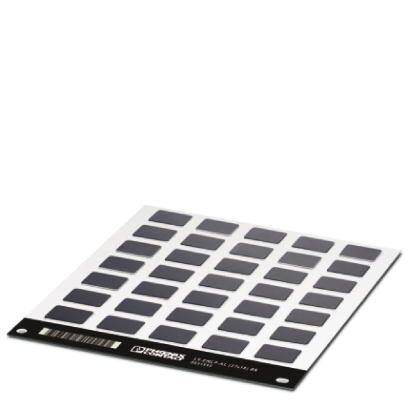 Plan de travail de table avec de petits capteurs rectangulaires disposés en motif symétrique, probablement destiné à des applications techniques ou scientifiques.