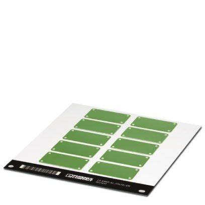 Phoenix Contact 0831649 LS-EMSP-AL (50X30) GN Marquage pour appareils Type de montage: à visser, à riveter vert Nombre de