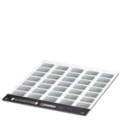 Un tableau de cases en niveaux de gris sur fond blanc, utilisé pour calibrer des appareils d'impression ou d'exposition.