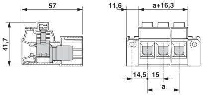 Phoenix Contact Boîtier pour contacts mâles Nbr total de pôles 3 Pas: 15 mm 1784868 25 pc(s)