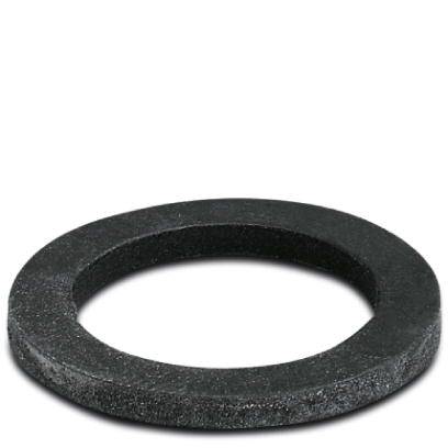 Un joint d'étanchéité en caoutchouc noir, circulaire, reposant sur un fond blanc, conçu pour des applications mécaniques d'étanchéité.