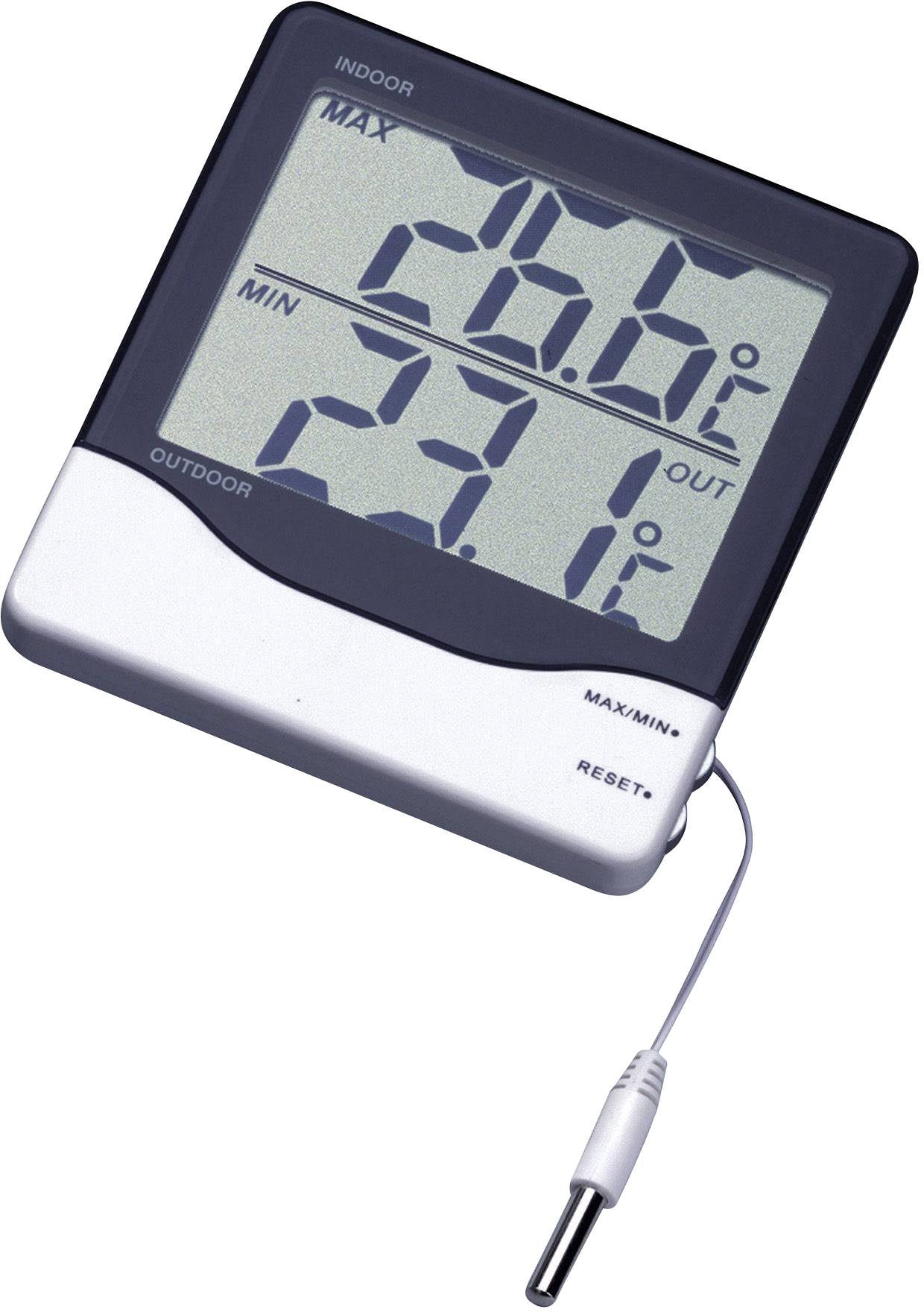 TFA Dostmann Thermomètre filaire noir-blanc 30.1011.K
