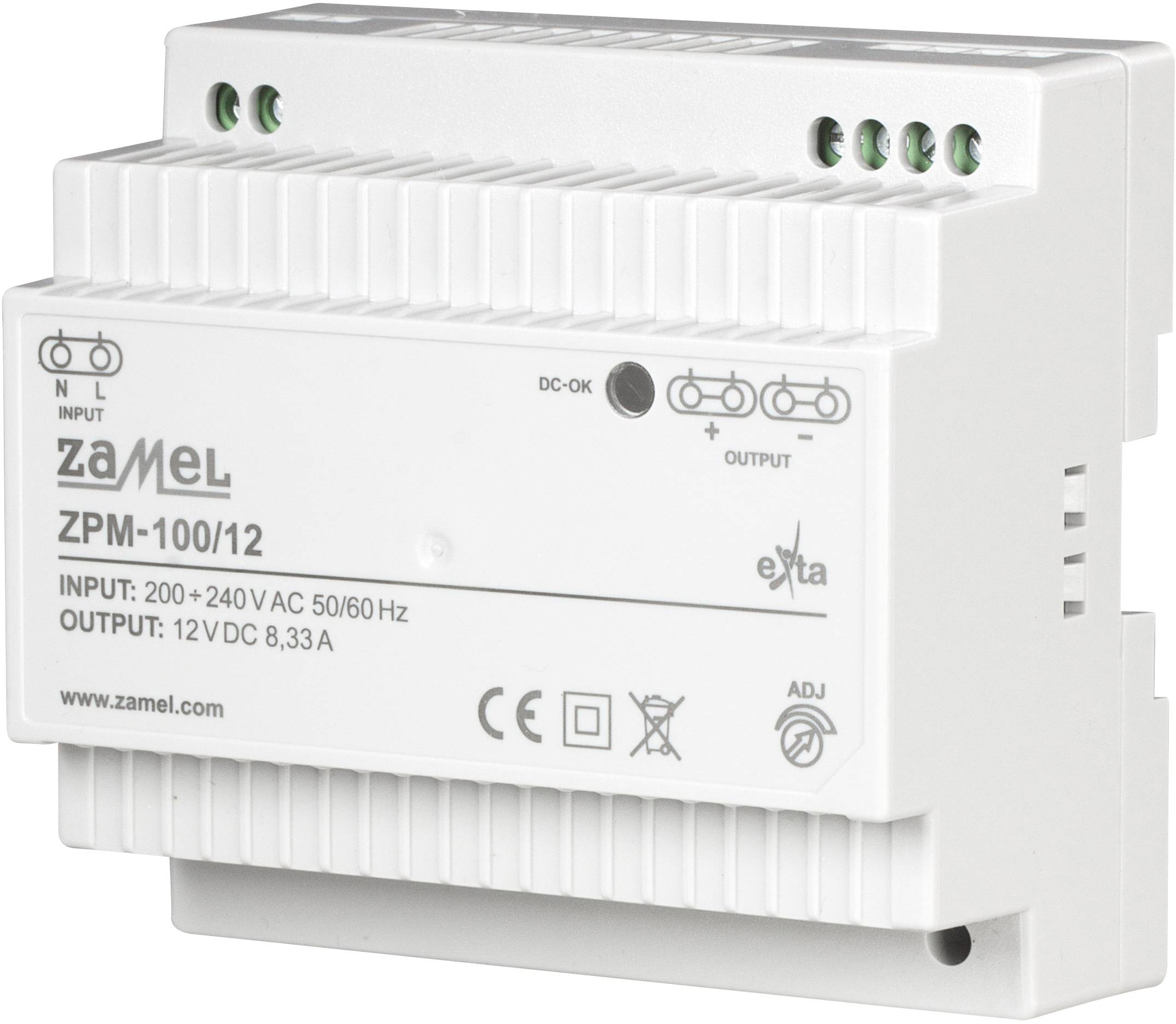 Alimentation à découpage Zamel ZPM-100/12 12 V 8.33 A 60 W 1 x