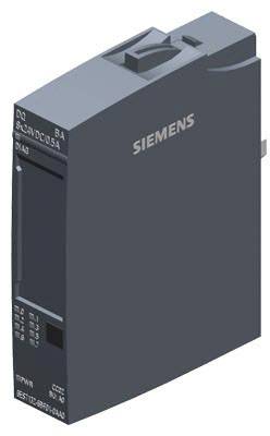Un appareil électronique rectangulaire gris portant l'inscription 'Siemens'. Il présente différentes options d'entrée et de sortie.