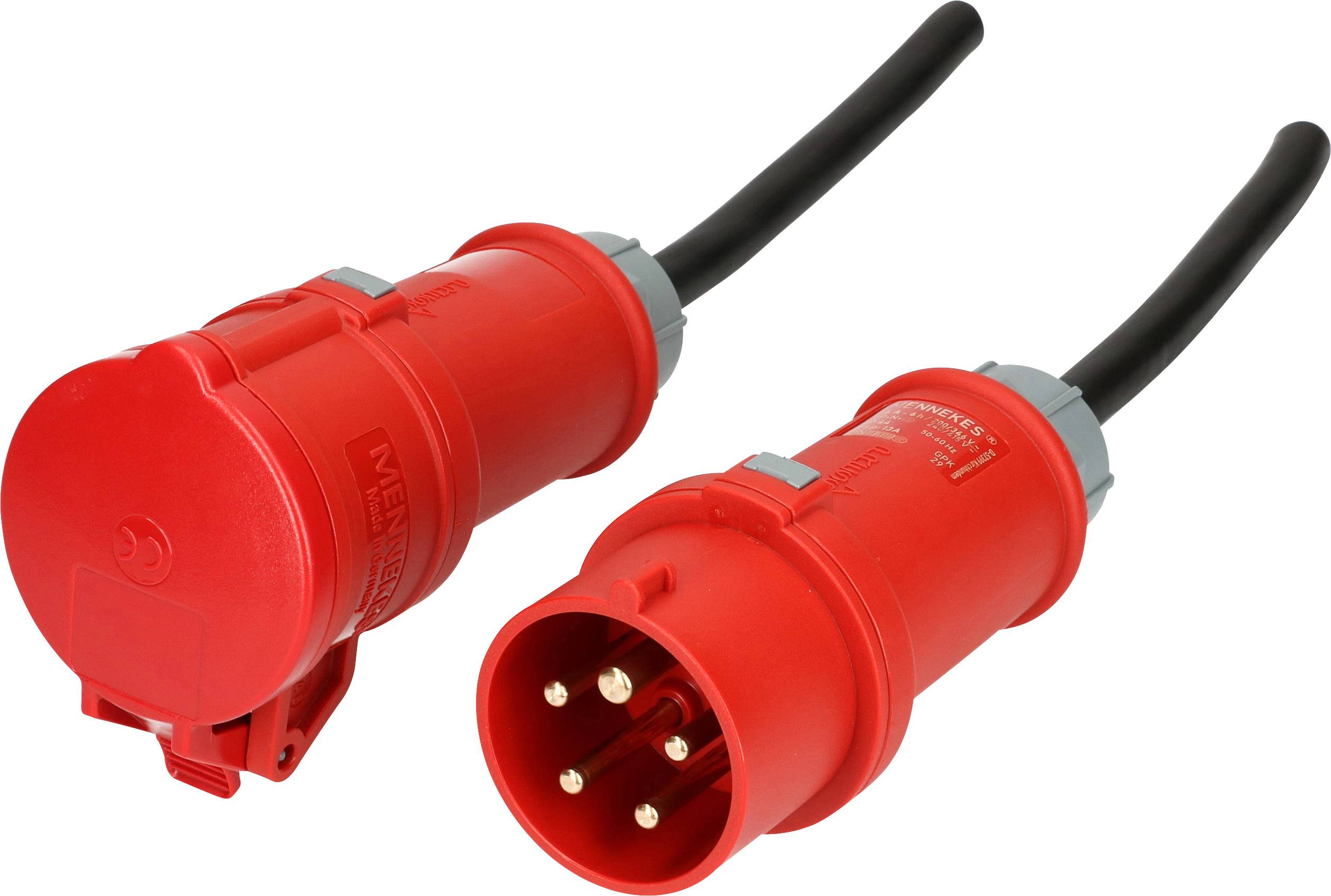 Max Hauri AG 110598 alimentation Rallonge 16 A noir, rouge 20.00 m H07RN-F 5G 2,5 mm²