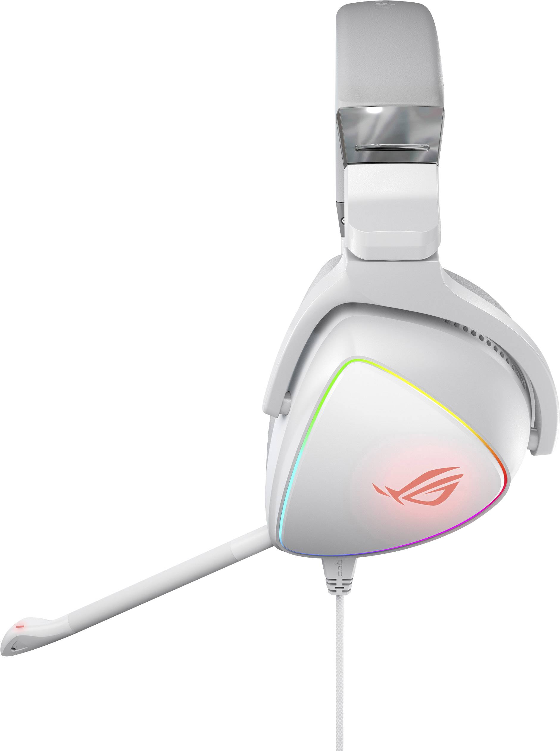 Asus ROG Delta Gaming Micro-casque supra-auriculaire filaire Stereo blanc Suppression du bruit du microphone volume réglable