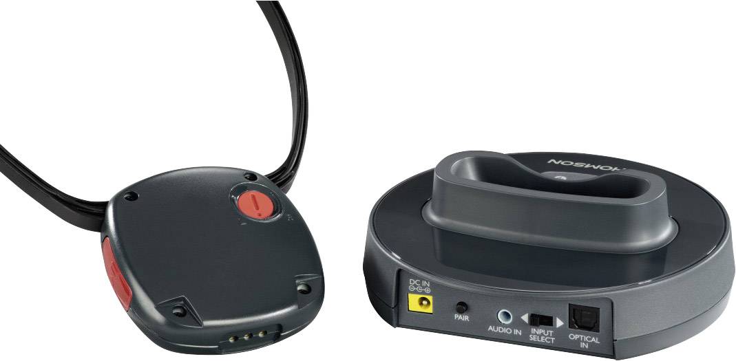 Thomson WHP6309BT Écouteurs intra-auriculaires Bluetooth gris, rouge volume réglable