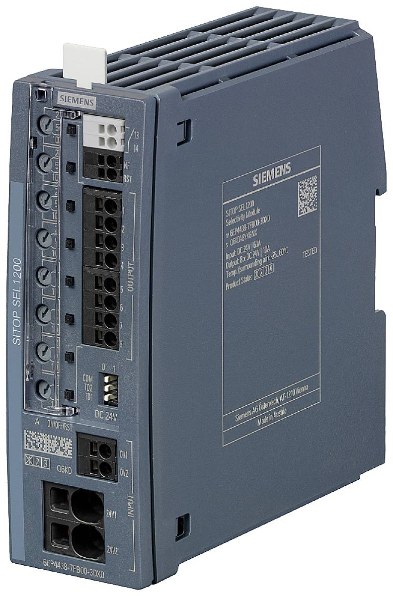Un Siemens SITOP PSU, modèle 6EP1 334-2AA01. Un bloc d'alimentation à découpage pour l'alimentation électrique dans les systèmes d'automatisation.