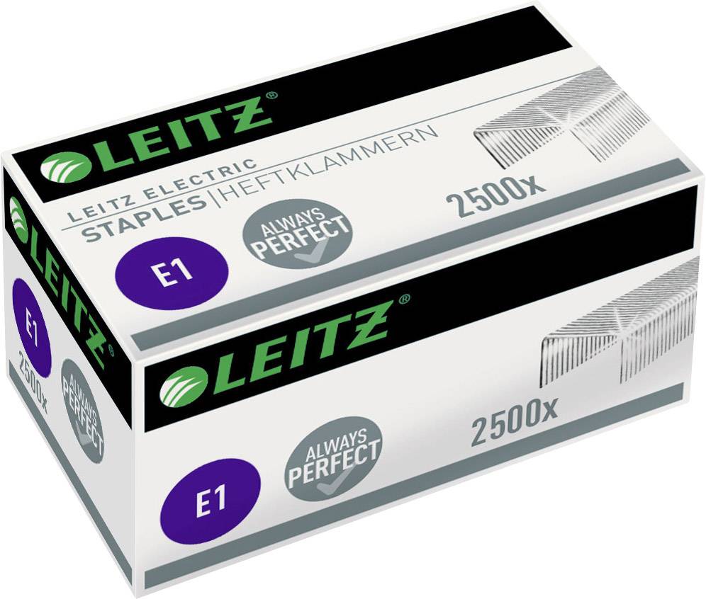 Boîte d'agrafes Leitz, modèle E1, pour agrafeuses électriques, 2500 pièces.