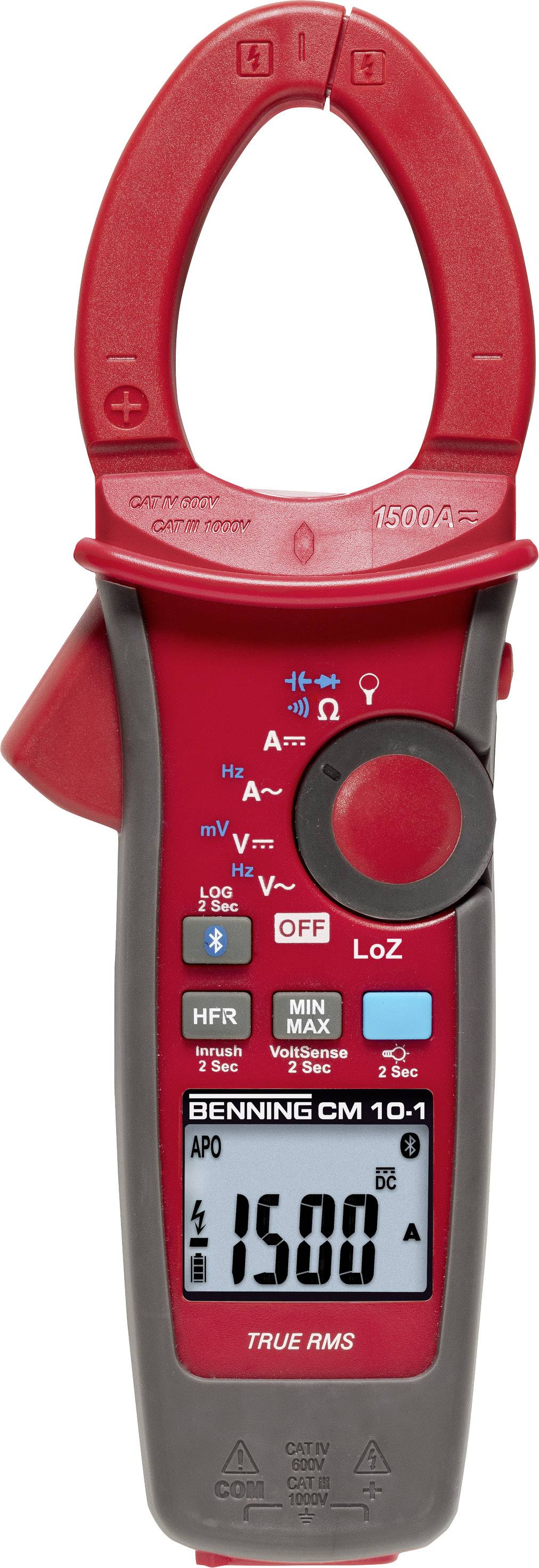 Benning CM 10-1 Pince ampèremétrique numérique enregistreur de données CAT IV 600 V Affichage (nombre de points): 6000